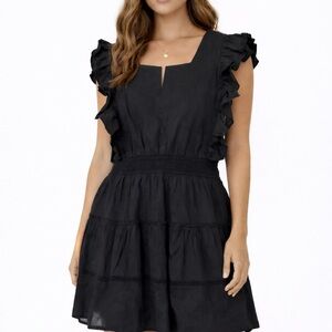 Crewcuts Black Ruffle Mini Dress
